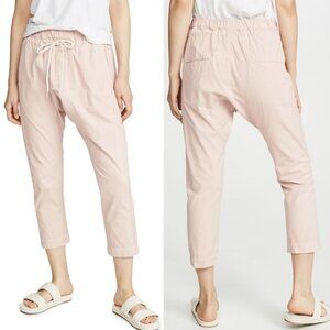 NEW Bassike Blush Elastic Waist Pull On Drawstring Original Panel Slouch Pants
